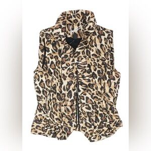 White House Black Market Leopard Print Vest